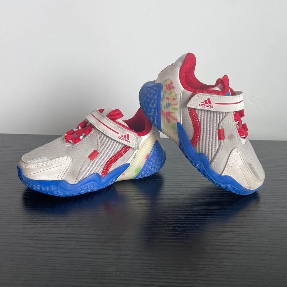 Adidas Retro toddler shoes sz 7 c red white blue eco Ortholite